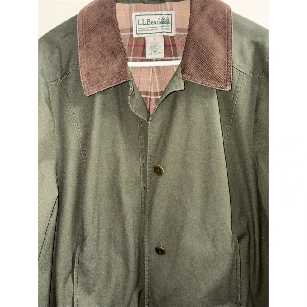 LL Bean womens green barn jacket 2XL - Picture 3 of 6